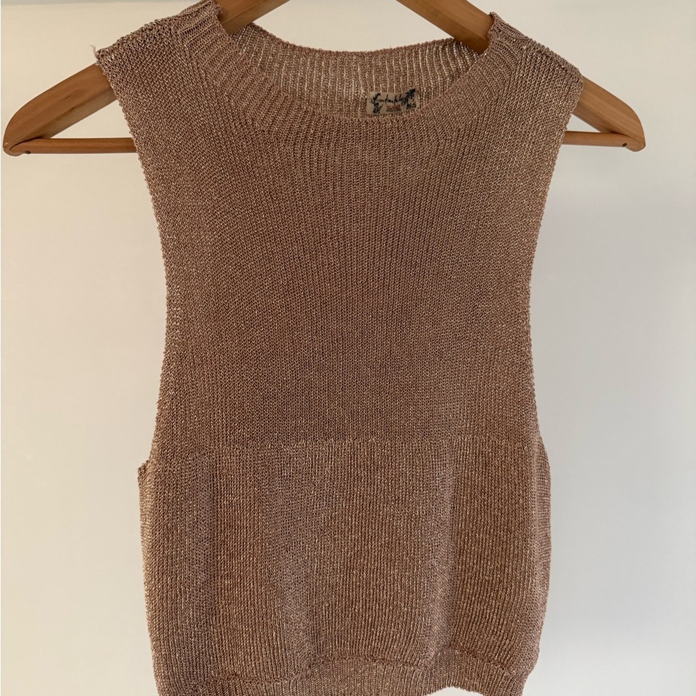 NWT | Free People | Rose Knit Crop Top